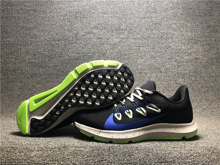 Nike Quest II Black Blue Green White Running Shoes - Click Image to Close